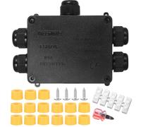 Cajas de Conexiones Impermeable IP68,con Destornillador Cajas de Empalmes de Conector de Cable Estanca Exterior Electrica para Cables Ø4mm-12mm Electricos (5 Vías-B)