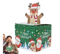 Cajas De Dinero Navideñas para Efectivo,Dispensador con 30 Bolsas Transparentes,Caja De Efectivo Navideña | para Niños Papá Fiestas Cumpleaños Tarjeta Nieta Amigos Halloween