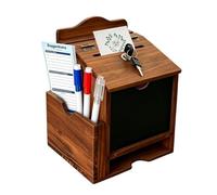 Cajas de donación portátiles - Contenedor decorativo con cerradura, de donación de 9.8 pulgadas con diseño de segura, unidad de almacenamiento, organizador de contribuciones, contenedor de