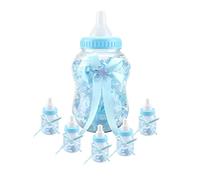 Cajas de Dulces con Forma de Biberón, 30 Uds., Bonitas para Baby Shower, Navidad, Recuerdo de Fiesta de Boda, Decoración, Material de Calidad Alimentaria (BLUE)