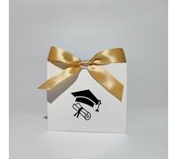 Cajas de dulces con tapa dorada con purpurina, caja de recuerdos para fiesta de graduación, decoraciones, caja de chocolate para suministros de fiesta-C,11.5X4.5X10CM,50PCS