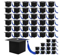 Cajas De Dulces De Graduación,Cajas De Favores De Fiesta De Graduación - 50 tarros de azúcar para sombrero de graduación | Suministros para fiestas de graduación, cajas de azúcar para sombreros de