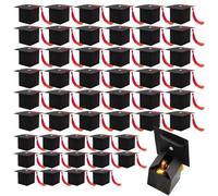 Cajas De Dulces De Graduación - Cajas De Regalo Mini Cap De 50 Piezas, Tarros De Favor De De Bricolaje Con Borlas | Sombrero De Graduación Sombrero Candy, Sweet Storage Para Chocolates, Escato