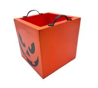 Cajas de dulces de Halloween - Cajas cuadradas de madera, recuerdo de fiesta para reunión familiar escolar | Decoración del hogar, Halloween, vacaciones, aula, contenedores reutilizables para