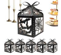 Cajas de dulces de Halloween, murciélago de papel, suministros para fiestas, obsequios de Halloween, cajas de golosinas | para aperitivos, pan, mesa, cocina, oficina, chimenea, bar, o aula