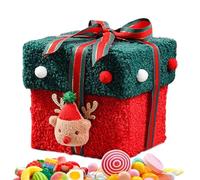 Cajas de dulces de Navidad, contenedor de aperitivos festivos, caja de regalo decorativa para vacaciones, soporte reutilizable para golosinas, almacenamiento de temporada para rellenar calcetines