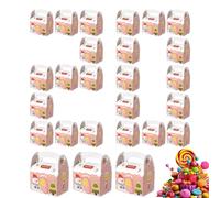 Cajas De Dulces Navideños - 20 Piezas Reutilizables, Recipientes Festivos Galletas Navideñas, Cajaa Para Hornear | Envases De Obsequios Navideños Para Cupcakes, Brownies, , Chocolates, Recuerdos