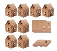 Cajas De Dulces Navideños | 30 Piezas de Cajitas de Favores con Forma de Casa - Contenedores De Dulces Navideños - Para Bodas Cumpleaños Celebraciones Fiestas Reuniones Familiares