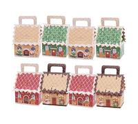 Cajas De Dulces Navideños 8 Piezas Paquete de de Temporada con Asa