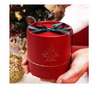 Cajas de favor de la fiesta， Caja de flores portátil redonda con tapa, cestas de cubo for abrazo, decoración de Navidad, favores, caja de embalaje de regalo de cartón for boda