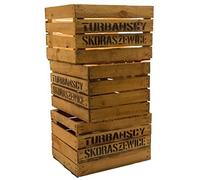 3 piezas sólido cajas de fruta " TS " CAJAS DE VINO CAJAS DE MANZANA Caja Madera Shabby Vintage xxxgebrauchtxxx