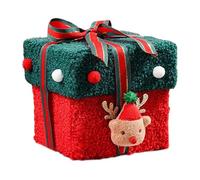 Cajas de galletas navideñas: contenedores para aperitivos navideños, cajas decorativas, uso multiuso para frutas, fiestas, favoritos, rellenos de almacenamiento, reuniones familiares, 4,72 x 4,72 x