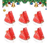 Cajas de Golosinas Navideñas - 6 Piezas Estuche 3D de Navideño,Contenedor de Aperitivos Portátil | Para Exterior Interior Fiesta Cumpleaños Boda Niños Adultos Escuela Galleta Chocolate