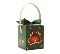 Cajas De Golosinas Navideñas - Contenedor de Chocolate con Ventana y Asa | Cajas de Detalles para Fiestas Navideñas - Para Manualidades Favores De Fiesta Reuniones Familiares Oficina Escuela Y Eventos