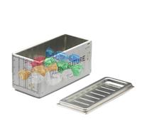 Cajas de lápices, Organizador de crayones - Caja de almacenamiento pequeña creativa Estuche para lápices con estilo,Caja de metal con tapas, contenedor compacto multiusos para alimentos, útiles escola