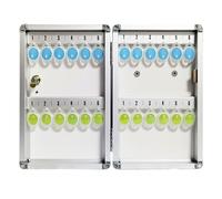 Cajas de llaves de pared, Con cerradura de metal, ganchos resistentes y llaveros marcables, caja de almacenamiento de llaves resistente, organizador de llaves de metal, gabinete de seguridad for llave