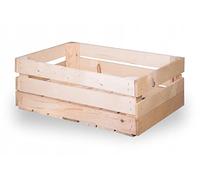 Cajas de madera para frutas, 60 x 40 x 20 cm, color natural