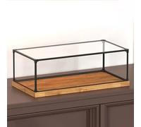 Cajas de Metacrilato Caja Acrílica Grande con Marco de Aluminio, Base Gruesa para Vitrina de Minifiguras, Muñecas y Trofeos, Caja de Presentación Transparente(60x40x40cm(24"x16"x16"))