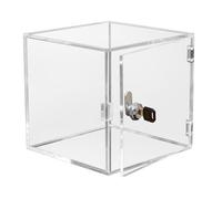 Cajas de Metacrilato Caja de Acrílico Transparente Engrosada con Cerradura y Llave, Vitrina de Acrílico en Forma de Cubo para Figuras de Acción, Artículo Hecho a Mano, Almacenamiento y Organización(30