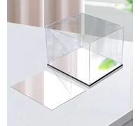 Cajas de Metacrilato Caja de Exhibición Gruesa con Base de Espejo, Vitrina Acrílica para Exhibir Muñecas, Caja Grande para Guardar Figuras a Prueba(45x20x35cm(18"x8"x14"))