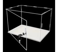 Cajas de Metacrilato Vitrina de Acrílico Transparente con Cerradura y Llave, Caja Acrílica de Protección Contra el Polvo para Coleccionables, Vitrina para Almacenamiento y Organización de Juguetes(20x