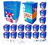 Cajas de Navidad - Cajas de Dinero Plegables con Efecto Rebote para Feliz Navidad,Bolsas Vacías para Galletas Fiestas de Cumpleaños Bodas Regalos Familiares