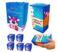 Cajas De Navidad,Contenedor De Caramelos Saltarines Envueltos Para Fiestas Navideñas | Bolsa Para Fiestas De Galletas Dulces Joyas Vino Adultos Reposteros Niños Familia Cumpleaños San Valentín Ocasion