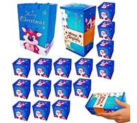 Cajas de Navidad - de papel decorativa | de regalo plegable de plata, suministro de versátil para dulces, joyas, vino y celebraciones de cumpleaños de santo va