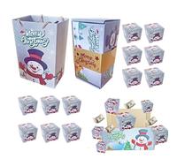 Cajas de Navidad empaquetadas - Caja festiva de dinero de Navidad para vacaciones, suministros de fiesta para bodas, galletas, niños, familia, celebración, joyas, hogar, propuesta de matrimonio