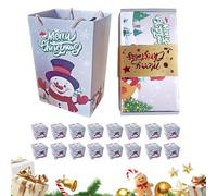 Cajas de Navidad envueltas | Hucha de chocolate de rebote de Navidad | Bolsa plegable para vacaciones, hogar, familia, niños, celebración, chocolate, joyería, boda, galletas, dulces, vinos