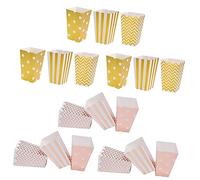 Cajas de Palomitas para Fiesta, Paquete de 36, Papel Plegable | Montaje Fácil y Limpieza Rápida, para Snacks y Pretzels, Boda y Candy Bar, Uso Profesional Color Aleatorio