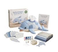 Cajas de pañuelos acolchada para animales marinos, kit de bricolaje, retazo hechos a mano, kit de costura de animales del océano, lindos delfines, ballenas, tortugas, estrellas de mar, animale