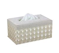 cajas de pañuelos cuadrados, Dispensador de servilletas rectangular de cuero sintético for pañuelos faciales, multicolor, 19,5 x 13,5 x 9,5 cm(D)
