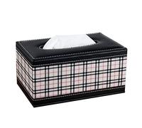 cajas de pañuelos cuadrados, Dispensador de servilletas rectangular de cuero sintético for pañuelos faciales, multicolor, 19,5 x 13,5 x 9,5 cm(X)