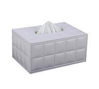 cajas de pañuelos cuadrados, Dispensador de servilletas rectangular de cuero sintético for pañuelos faciales, multicolor, 19,5 x 13,5 x 9,5 cm(E)