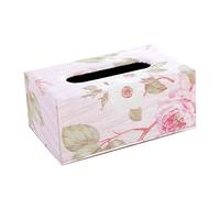cajas de pañuelos cuadrados, Porta pañuelos de piel sintética con estampado floral y base magnética, 20 x 12 x 8 cm, multicolor(A)