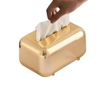 Cajas De Pañuelos Doradas - Stylish, Compact, Cubierta Rectangular, Soporte Y Organizador Decorativo, Dorado Lujoso Almacenamiento para Estuches | Multipurpose Outdoor Indoor Utility