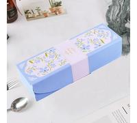 Cajas de papel de 5 uds de caramelo, galleta, galleta, turrón, gracias, Feliz Navidad, caja de regalo hecha a mano, estilo 14,21,5x7x5cm