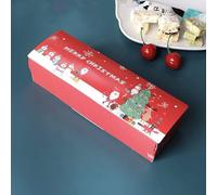 Cajas de papel de 5 uds de caramelo, galleta, galleta, turrón, gracias, Feliz Navidad, caja de regalo hecha a mano, estilo 36,21,5x7x5cm