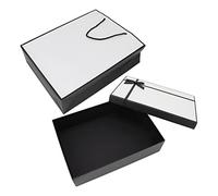 Cajas de Papel de Regalo, Almacenamiento de Artículos Pequeños Caja de Regalo en Blanco Y Negro Bonito Y Exquisito con Bolsa para Boda Halloween