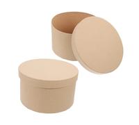Cajas de Papel Kraft Redondas para Galletas y Dulces, 2 Piezas