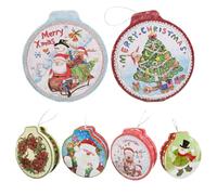 Cajas de pastel de Navidad | Juego de 6 cajas vacías con, envases de comida | para repostería de Navidad, de boda, golosinas, dulces, chocolate,