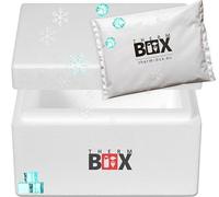 Cajas de poliestireno en diferentes tamaños. Desde 2 hasta 88 l. Caja de calidad profesional de color blanco y negro con aislante térmico, S 5.93L 31.0x25.0x18.5cm d=3.0cm