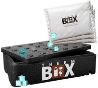 Cajas de poliestireno en diferentes tamaños. Desde 2 hasta 88 l. Caja de calidad profesional de color blanco y negro con aislante térmico, Pro-M 13.2L 40.0x30.0x32.0cm d=5.0cm