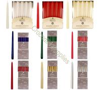 cajas de PRICES Largo Alto Fino CÓNICO Veneciano Velas Cena Elija Color