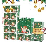 Cajas de rebote - 10 cajas plegables de rebote, recuerdos de fiesta, decoración de fantasía con bolsa | Regalo sorpresa de Navidad, caja de feliz Navidad adecuada para la celebración del día de
