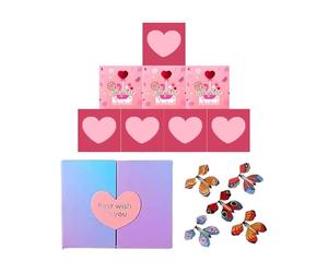 cajas De Rebote De San Valentín - cajas De Sobre rojas De Rebote De Papel | Cajjas Que Rebotan sorpresas De Explosión | Decoración sorpresas Del Día De San Valentín | Para Confesión De Cumpleaños Grad