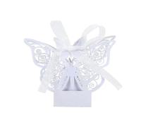 Cajas De Recuerdos De Boda 10/20 piezas mariposa caja de dulces de chocolate regalos de boda for invitados niños suministros de decoración for fiesta de cumpleaños bolsas de regalo(White,20pcs)