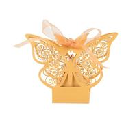 Cajas De Recuerdos De Boda 10/20 piezas mariposa caja de dulces de chocolate regalos de boda for invitados niños suministros de decoración for fiesta de cumpleaños bolsas de regalo(Gold,10pcs)