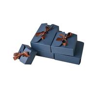 Cajas De Recuerdos De Boda 10 cajas de papel plegables for regalos de boda, de una sola pieza, for sorpresa de San Valentín.(Blue,12x12x5cm)